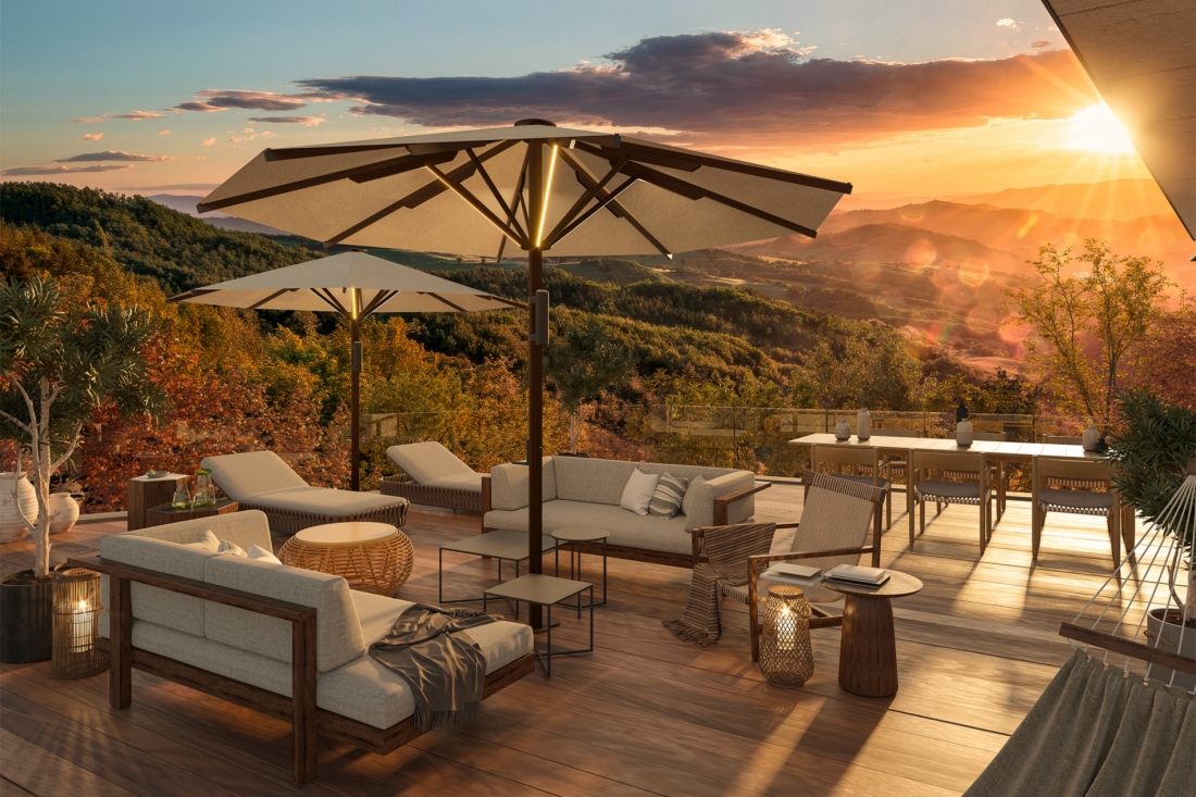 Besta, the parasol for creating magical outdoor spaces