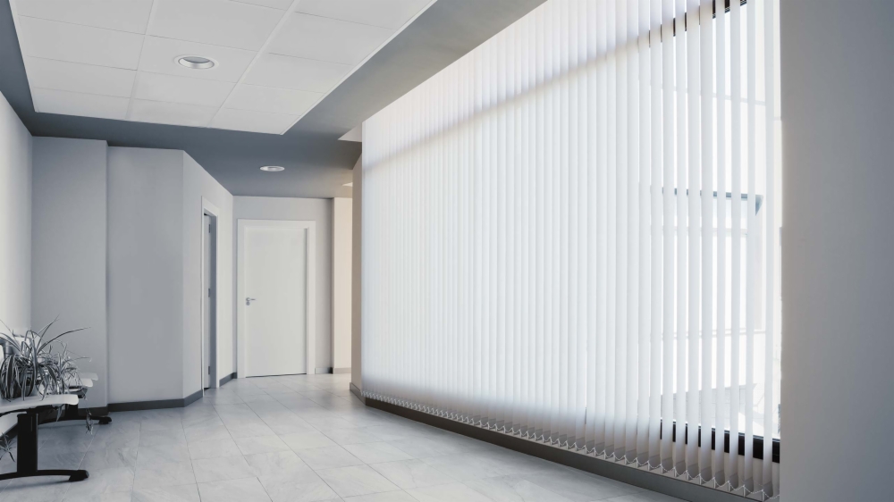 Vertical blinds in private offices