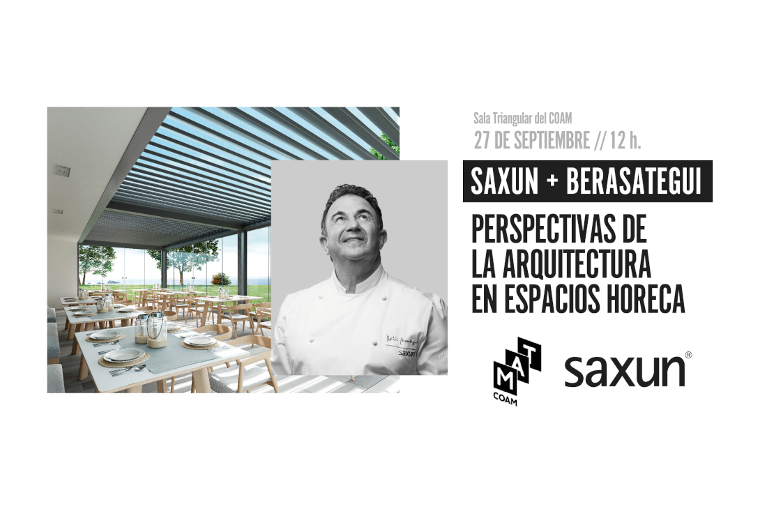 Saxun emmène Berasategui au COAM pour parler de l'avenir de l'architecture HORECA